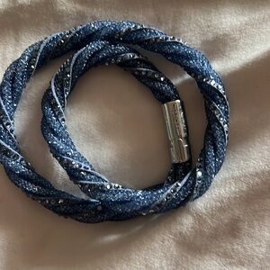 Swarovski denim blue wrap bracelet